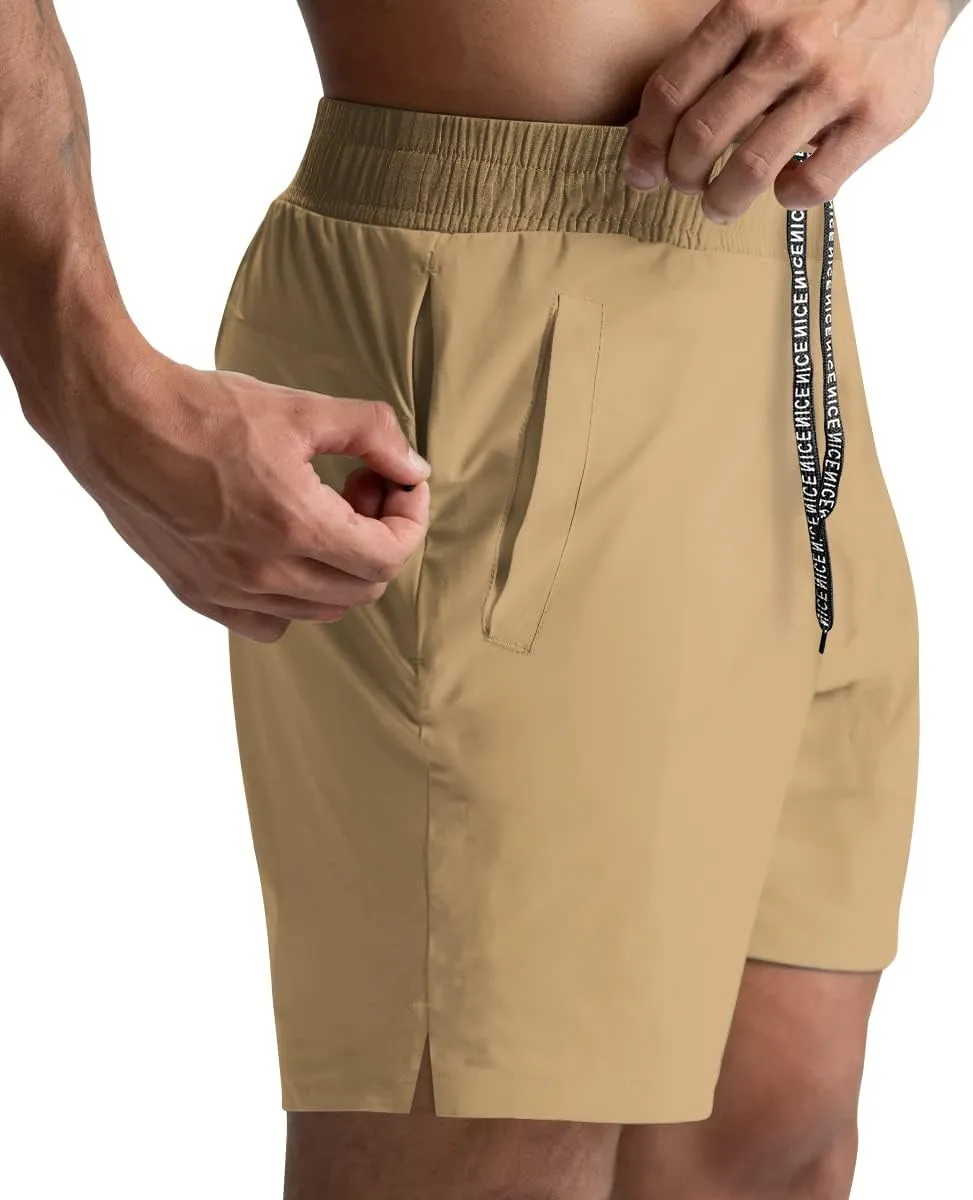 2 Pack Mens Athletic Shorts 5 Inch Quick Dry Gym Workout Shorts Men Lightweight Sports Running Shorts with Pockets
