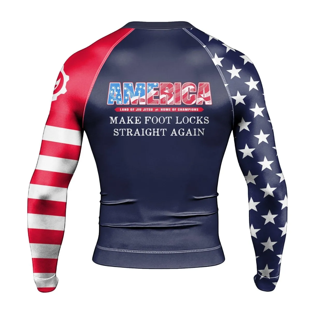 American Flag Blue Long Sleeve Rash Guard