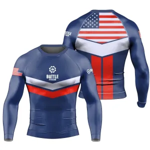 American Flag Long Sleeve Rash Guard