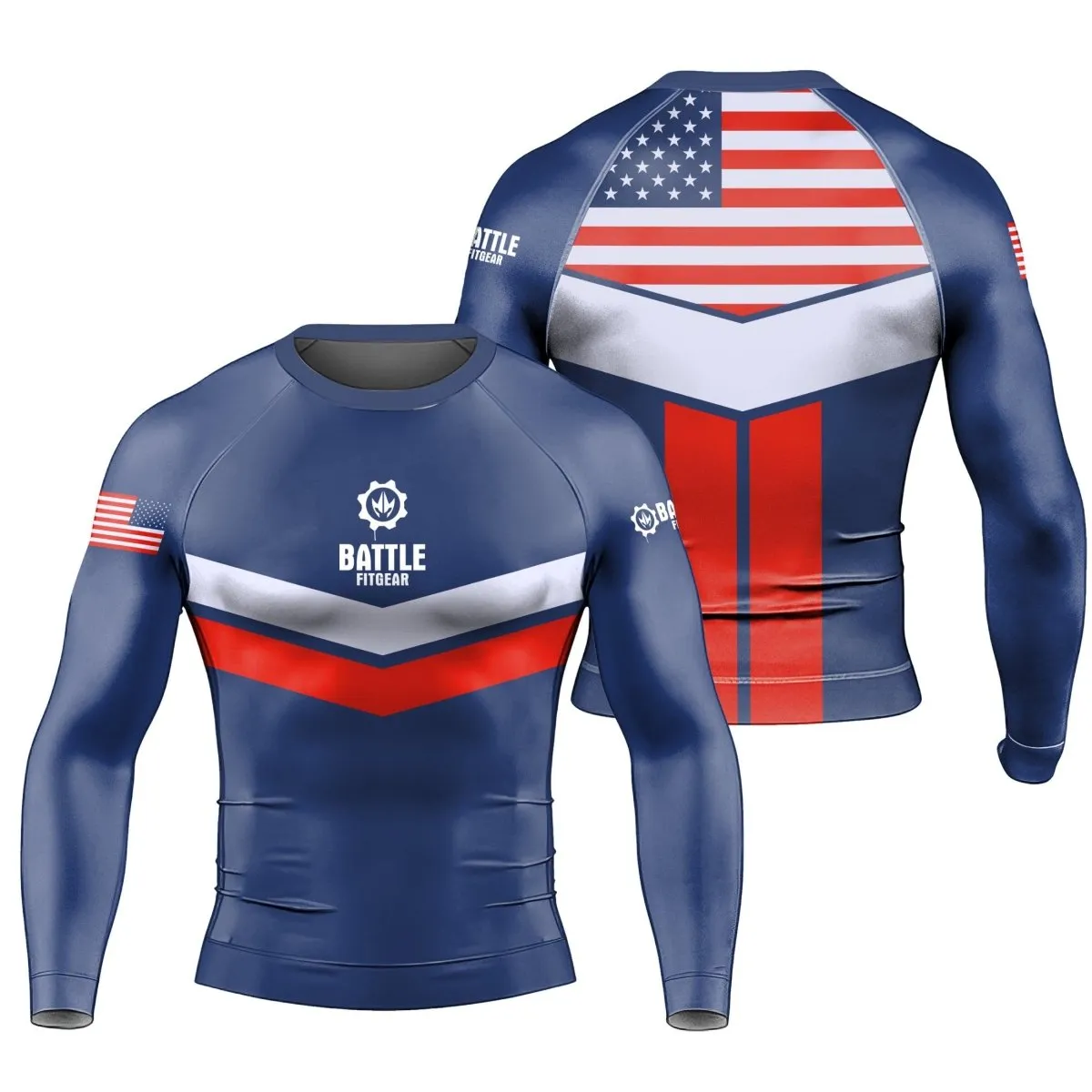 American Flag Long Sleeve Rash Guard