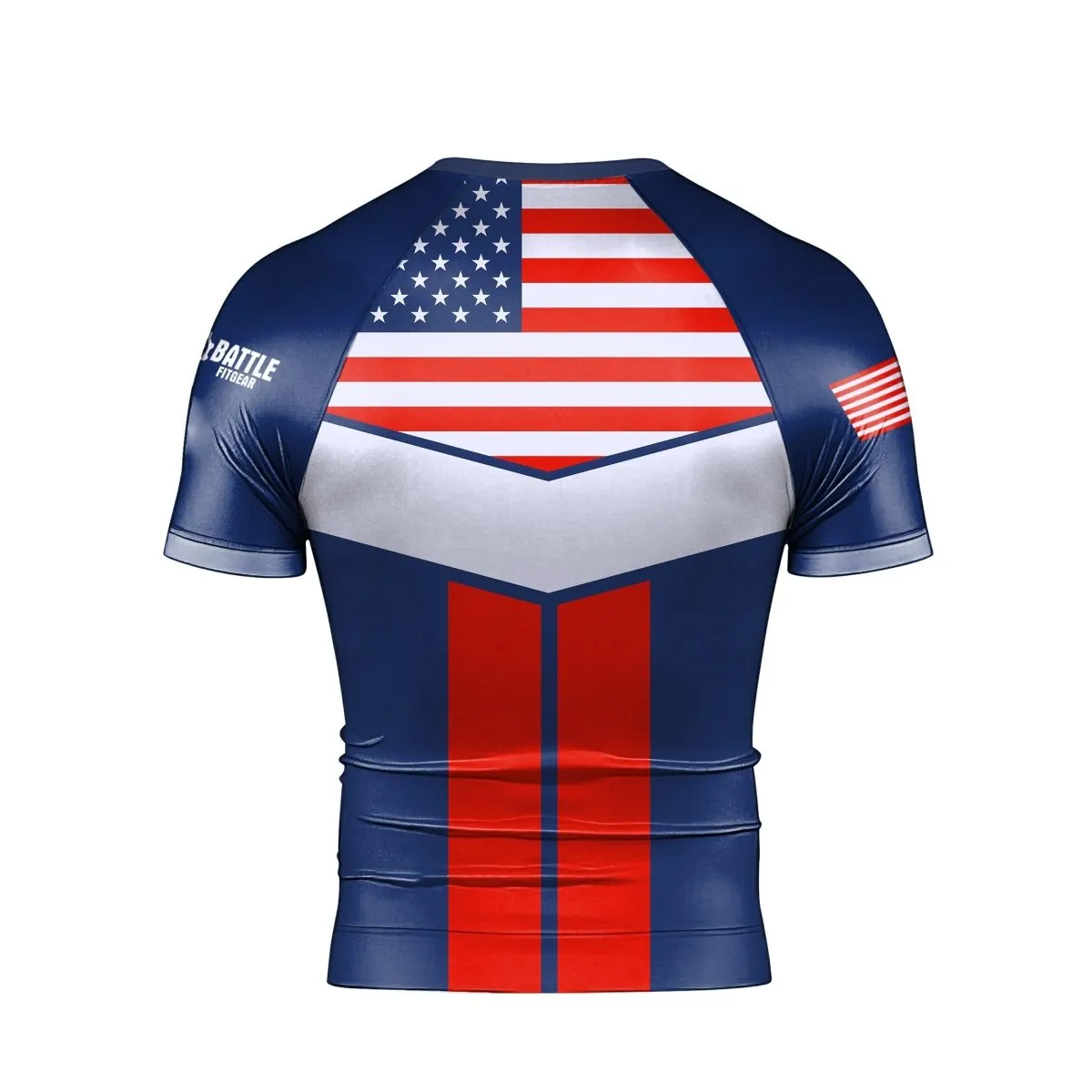 American Flag Short Sleeve Rash Guard