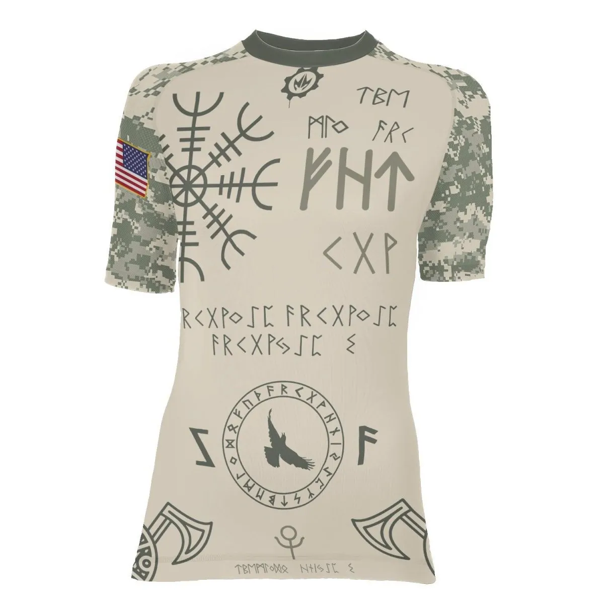 Army Veteran Viking Women's Short Sleeve Rash Guard