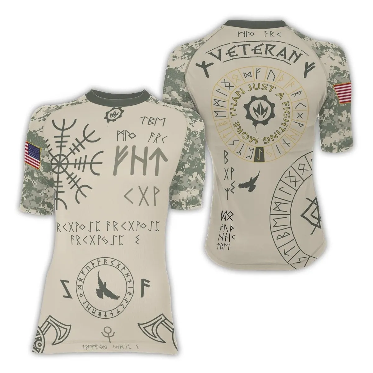Army Veteran Viking Women's Short Sleeve Rash Guard
