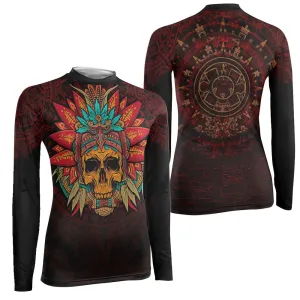 Aztec Eagle Warrior Women's Long Sleeve Rash Guard