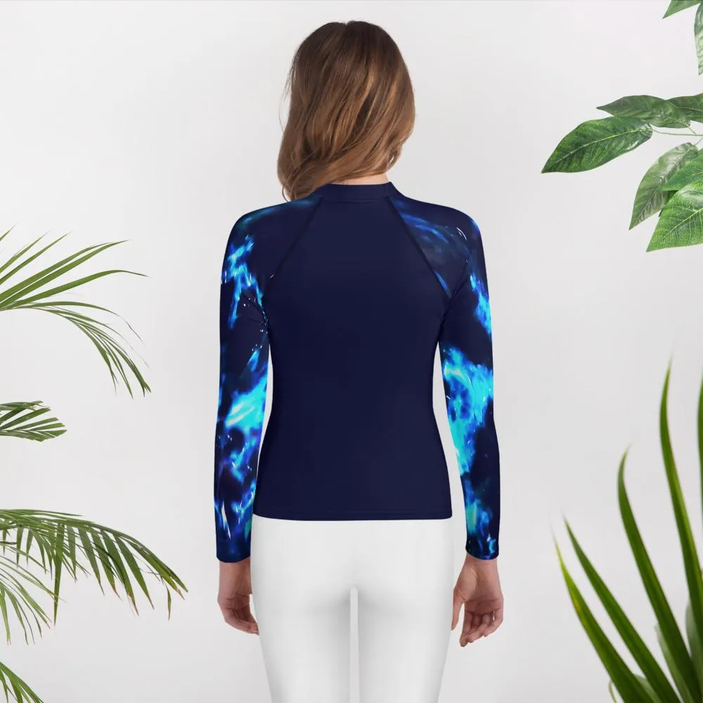 Blue Cenote Unisex UPF 38-40 Surf Rash Guard (Sizes 8-20)