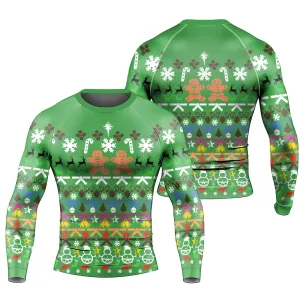 Christmas Gingerbread Long Sleeve Rash Guard