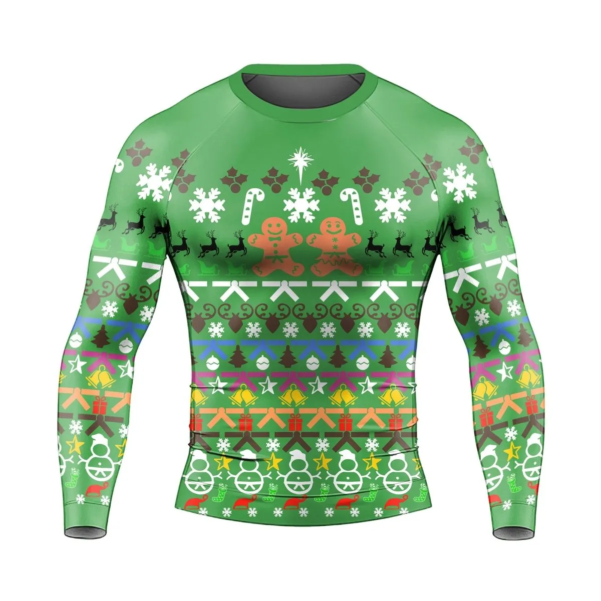Christmas Gingerbread Long Sleeve Rash Guard