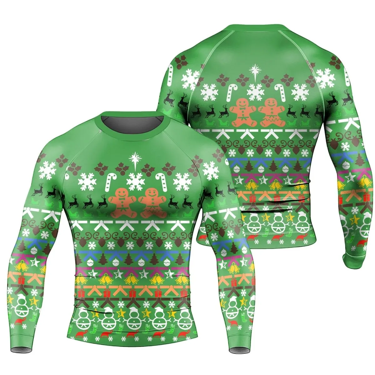 Christmas Gingerbread Long Sleeve Rash Guard