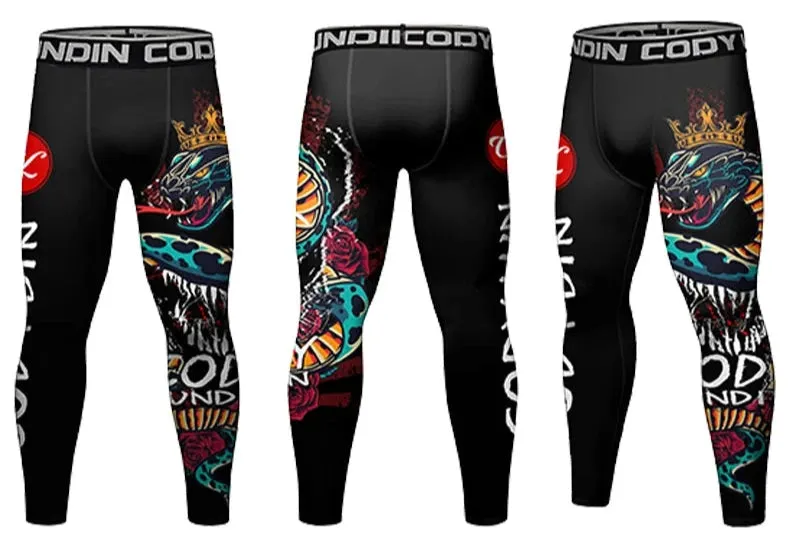 Cody Lundin - King Cobra - BJJ compression tights /rash guard / Spats /Pants