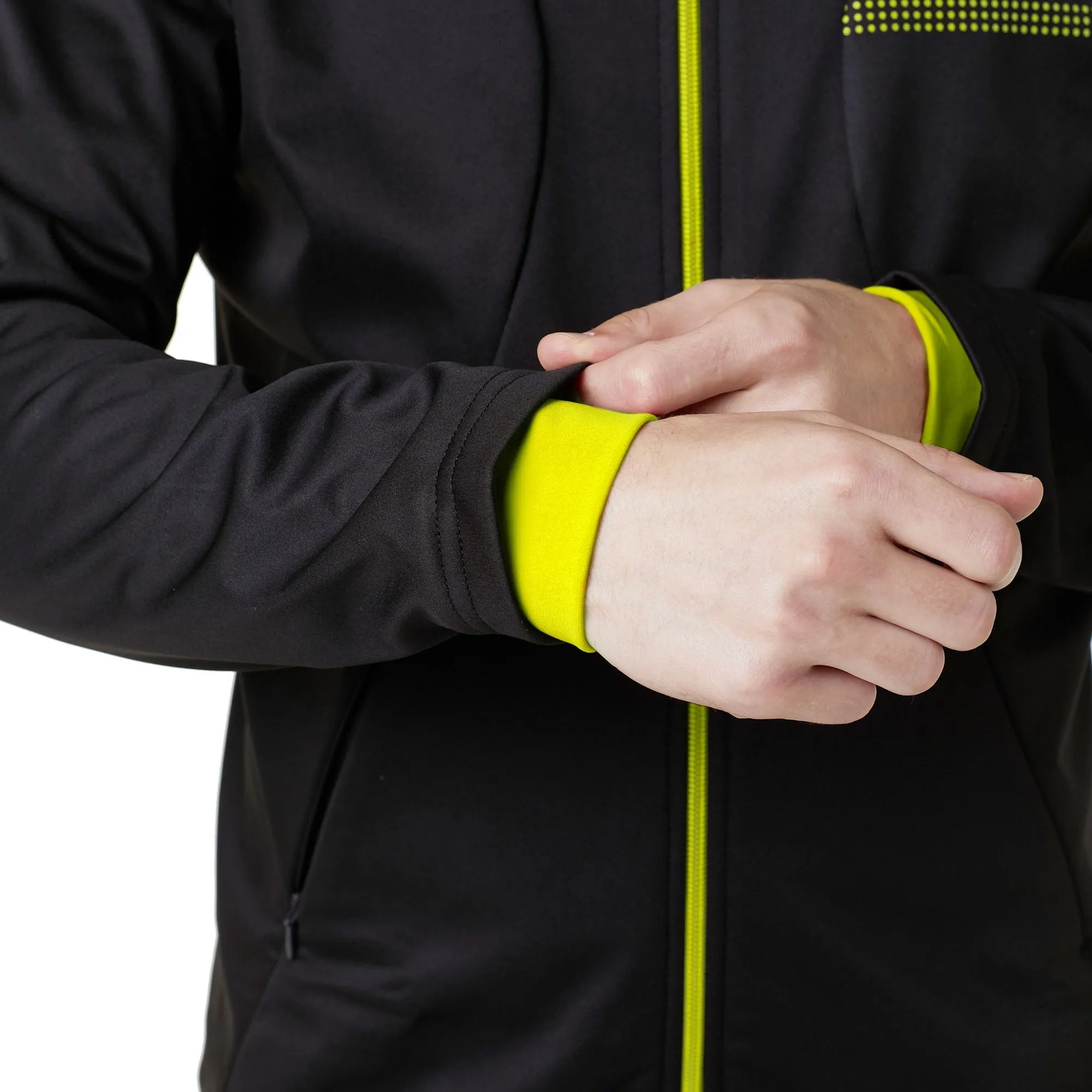 Fdx Arch Men's Fluorescent Yellow Windproof & Water Resistant Cycling Jacket