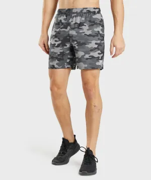 Gymshark Arrival Shorts - Grey Print