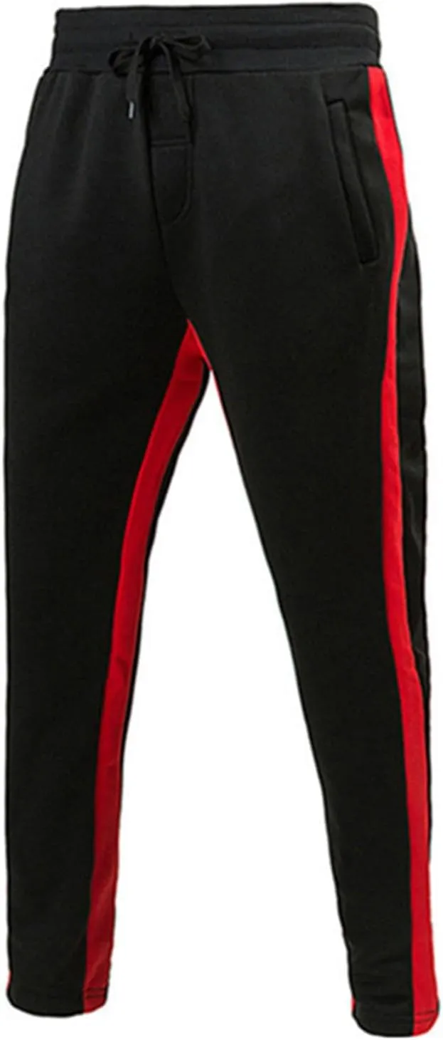 Men Colorblock Slim Fit Fitness Running Sweatpants Drawstring Soft Jogging Pants Casual Cozy Trousers with Pocket