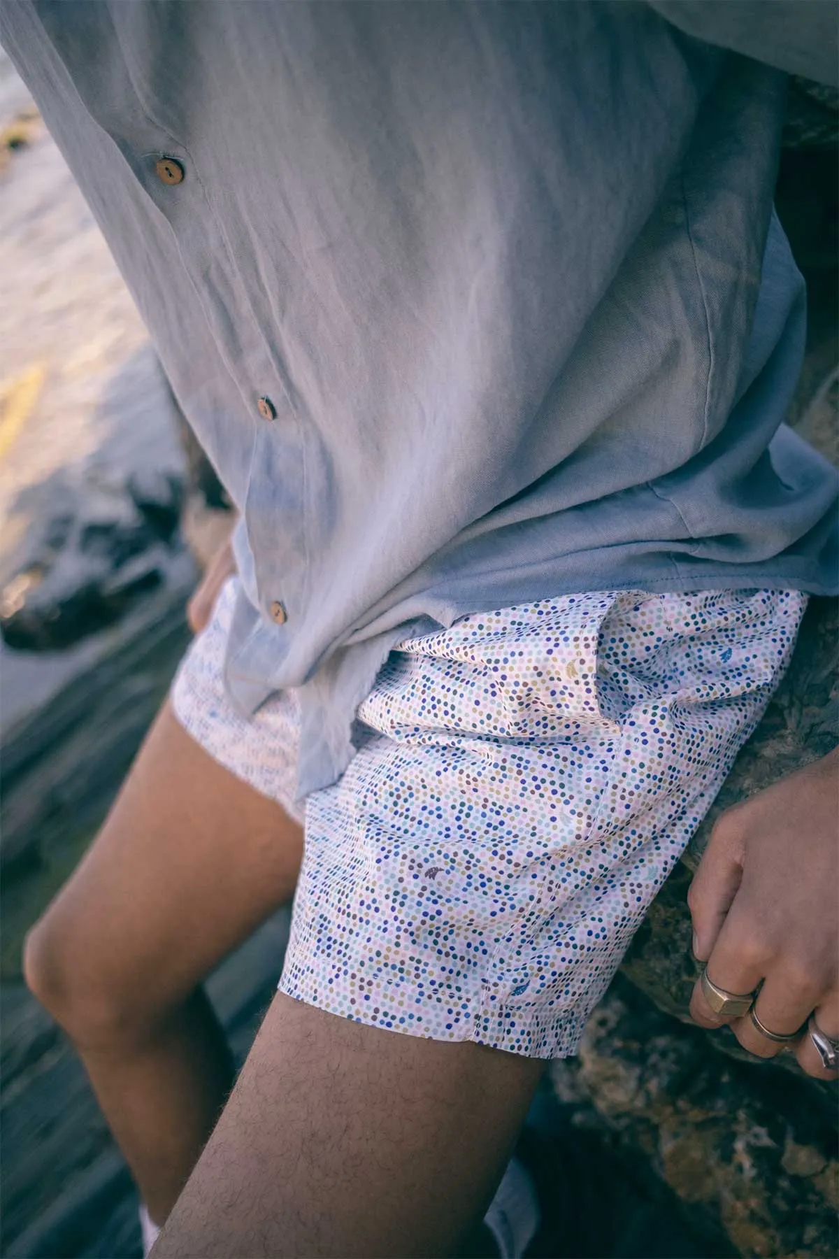 Multi Stipple Classic Swim Trunks