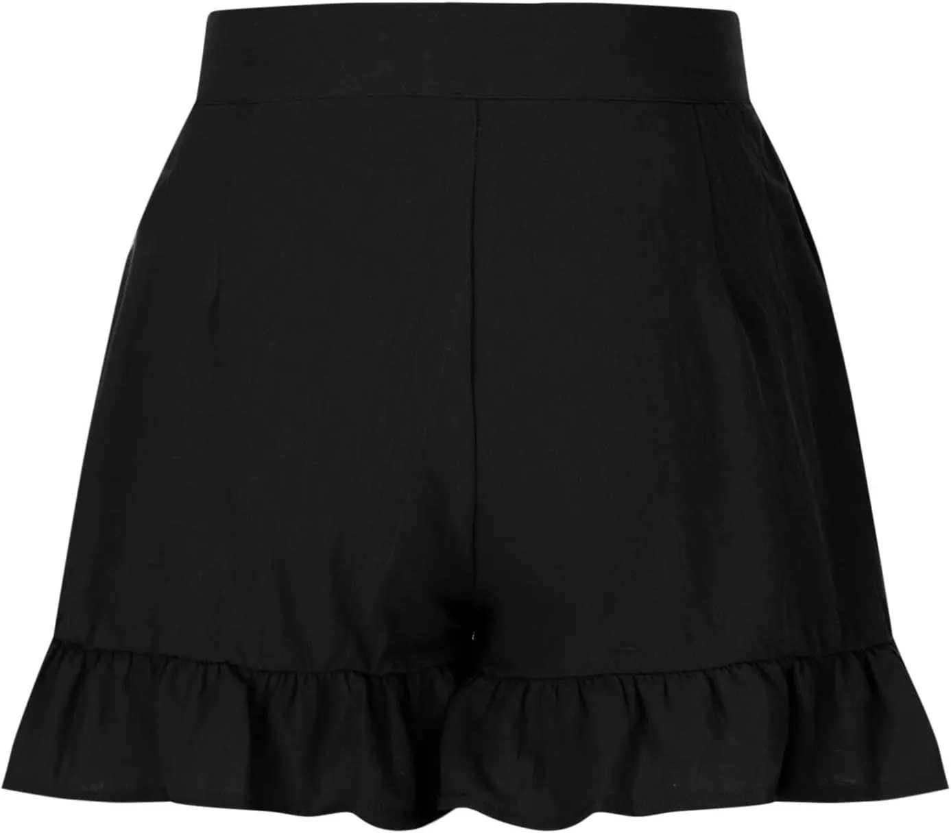 Ruffle Shorts for Women Comfy Casual High Waisted Shorts Wide Leg Summer Beach Lightweight Short Pants with Pockets