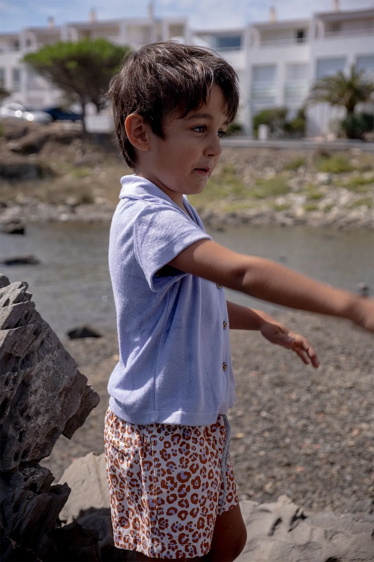 Spotted Boys Swim Trunks