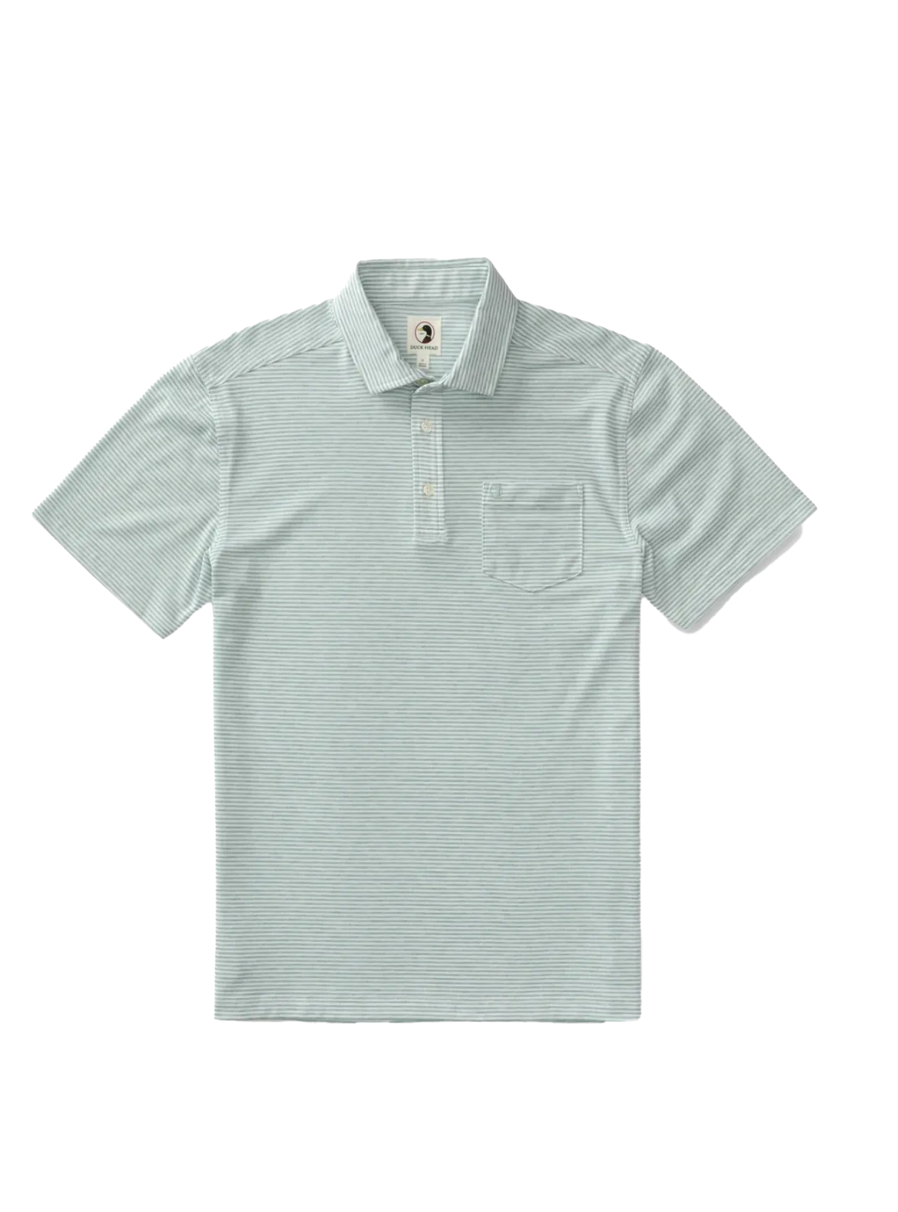 Summerford Stripe Pique Polo Seaboard Green